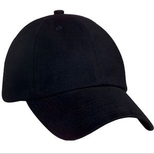 2/$20 NWOT Youth Unisex Adjustable Black Ballcap Organic Cotton